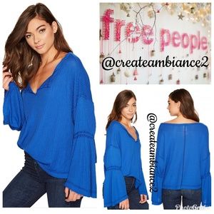 Free People Bell Sleeve Thermal Top